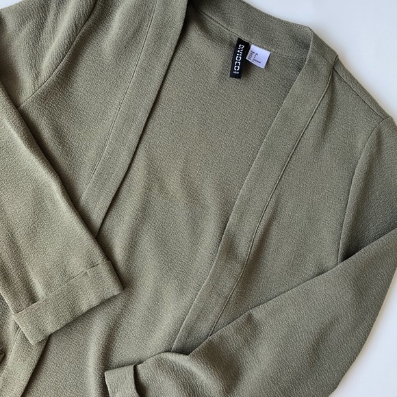 Olive Green Duster Coat - Picture 4 of 5